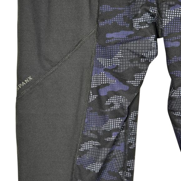 Spanx Booty Boost Leggings Womens 3X NEW Blue Geo Camo Active Compression Long - Picture 9 of 12